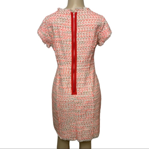 NANETTE LEPORE Neon Boucle Tweed Dress Pink NWT 8 - Picture 7 of 12